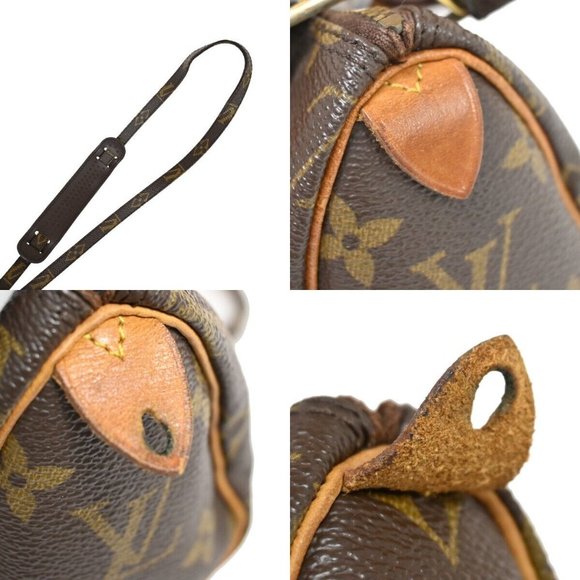 LOUIS VUITTON Mini Speedy 2Way Hand Bag Monogram Leather Brown M41534 15FA250 - Picture 4 of 16